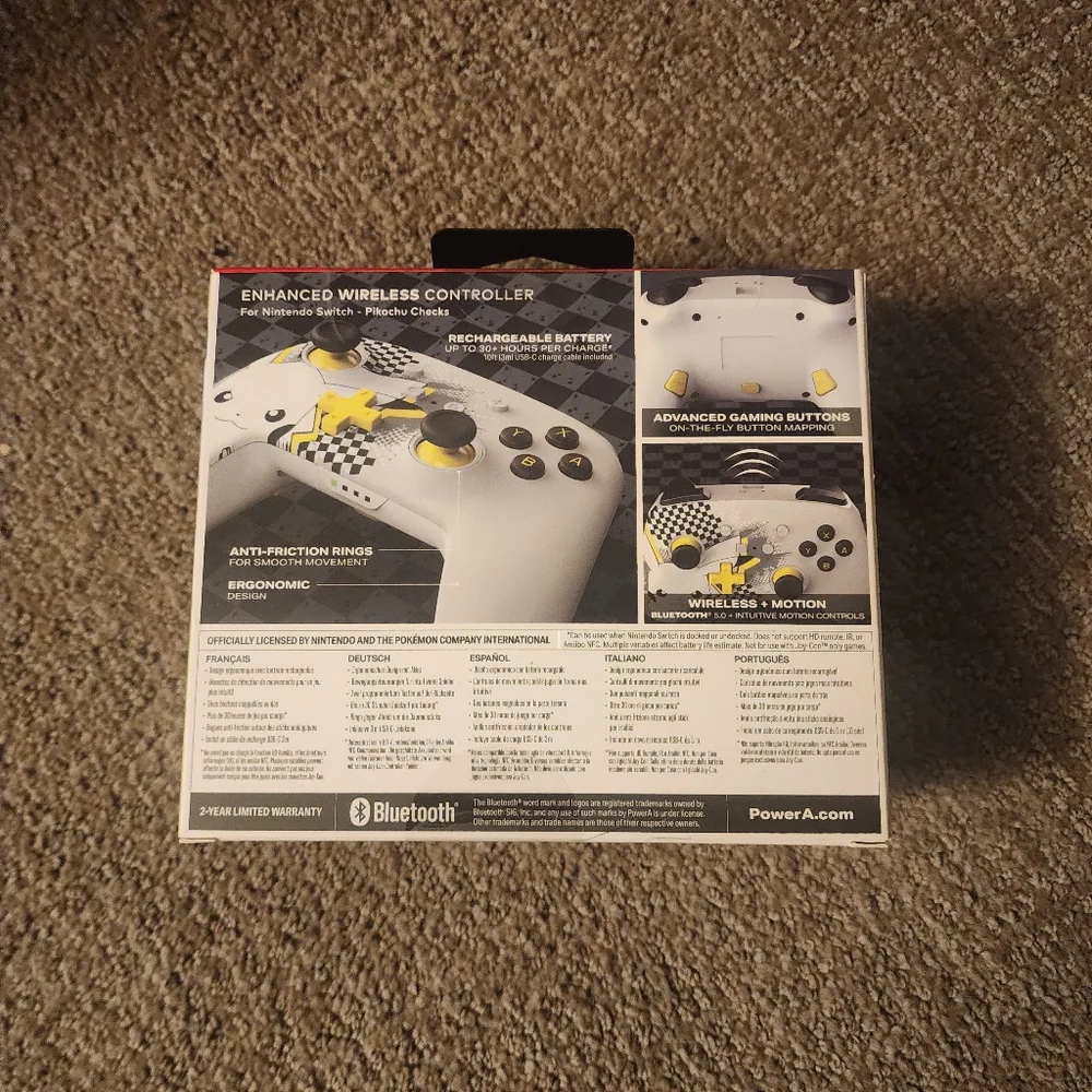 Pokémon Wireless Controller for Nintendo Switch - White Power A. - Picture 2 of 3